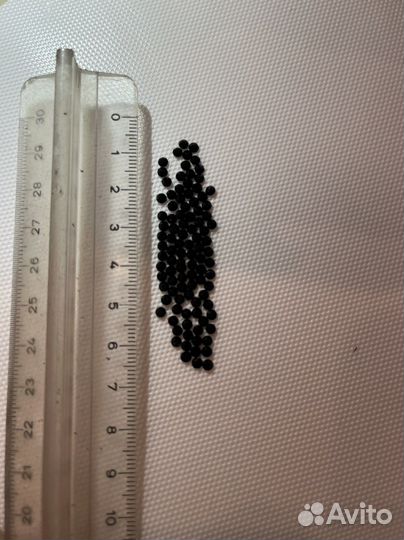 Стразы термоклеевые SS-10 черный бриллиант