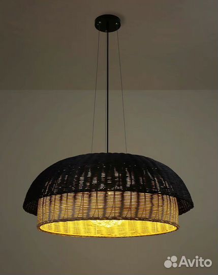 Люстра из ротанга, ручная работа, диаметр 80 см