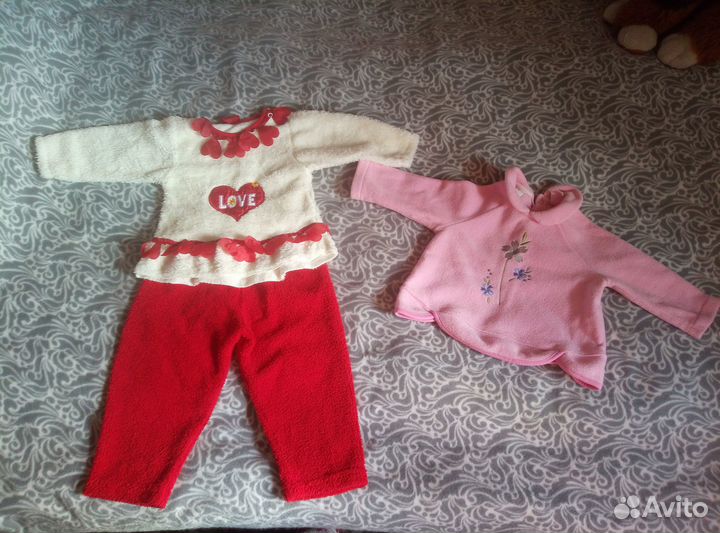 Одежда на девочку пакетом (утепленная) (80-86 раз)