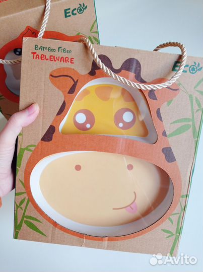 Детская посуда жираф новая