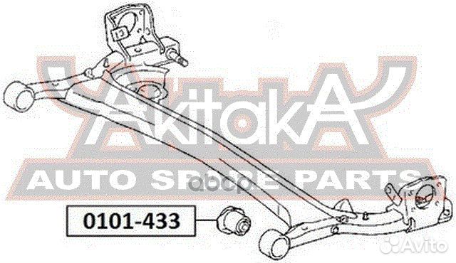 0101-433 asva сайлентблок задней балки 0101-433