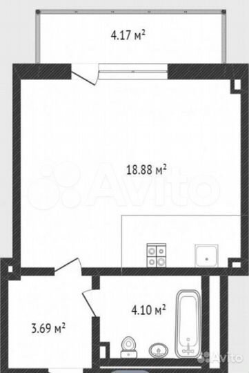 Квартира-студия, 26,6 м², 14/18 эт.