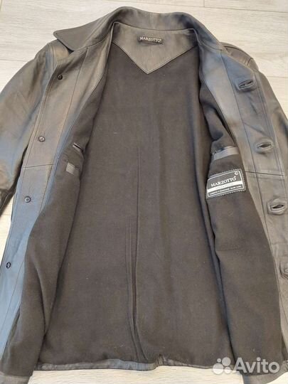 Пальто мужское кожаное