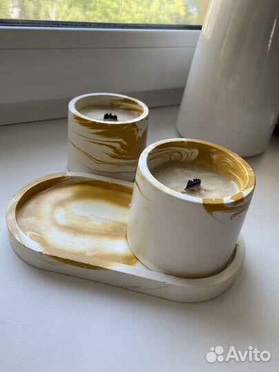 Свечи ароматические, фитиль с потрескиванием