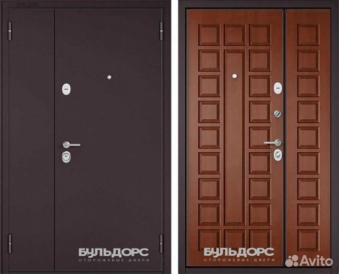 Дверь входная Бульдорс mega двухстворчатая X-110 З