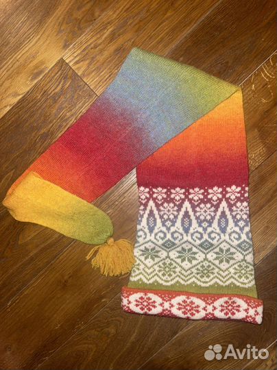 Шерстяная шапка-шарф