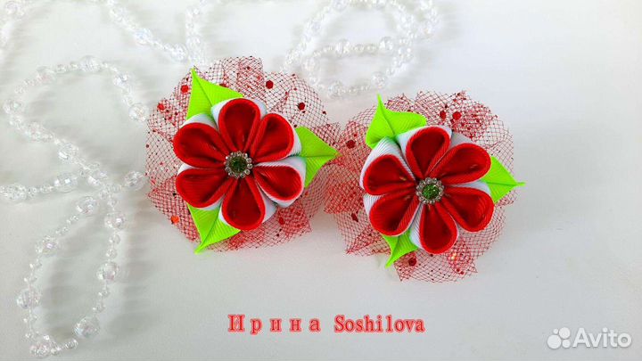 Бантики для волос ручной работы