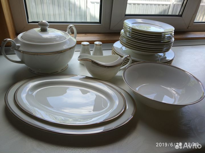 Полный набор 67пр, фарфор 