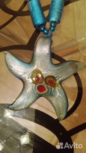 Бусы из муранского стекла ручной работы