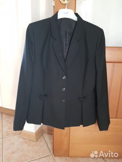 Школьный пиджак, сарафан, юбка черный 152/80