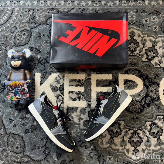 Кроссовки Jordan 1 Low OG EX Black Smoke Grey