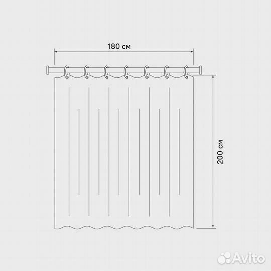 Шторка на ванну iddis 180cm Золото bd04p18i11