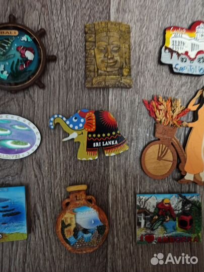 Магниты географические на холодильник