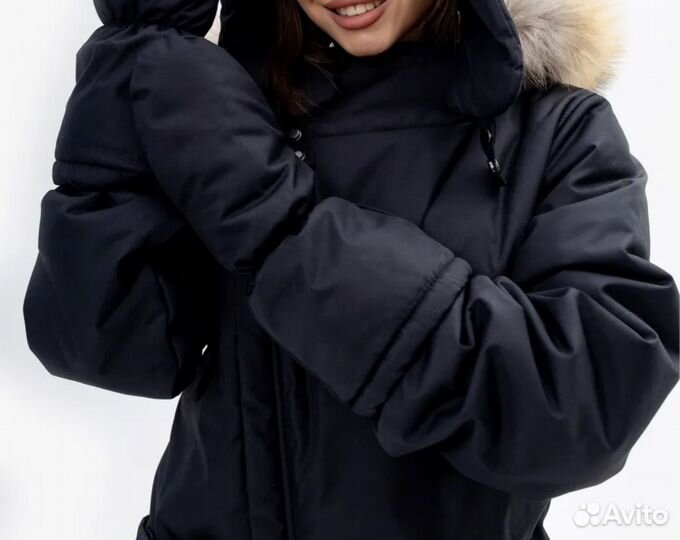 Комбинезон зимний с натуральным мехом