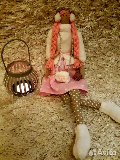 Кукла интерьерная Зимняя Тильда