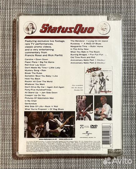 Status Quo-XS All Areas The Greatest Hits DVD