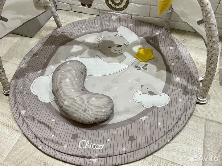 Развивающий коврик chicco+игрушки