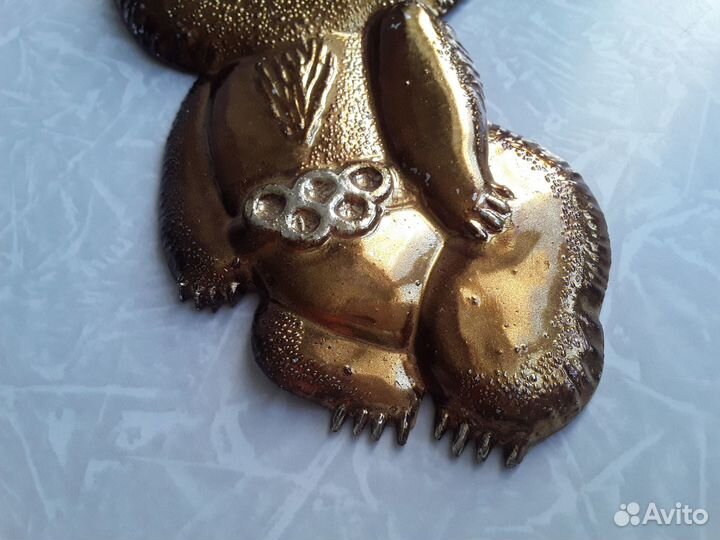 Олимпийский Мишка 80. Настенный. Литьё