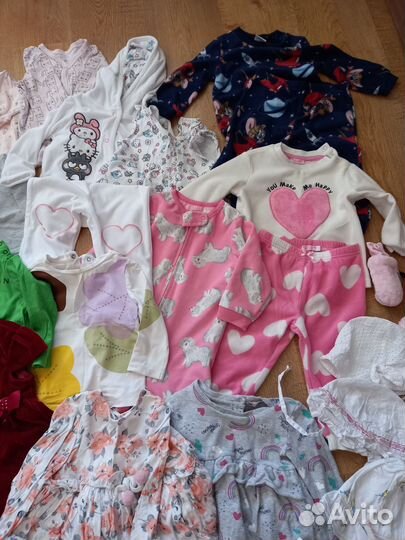 Огромный пакет одежды на девочку С 3 мес до года
