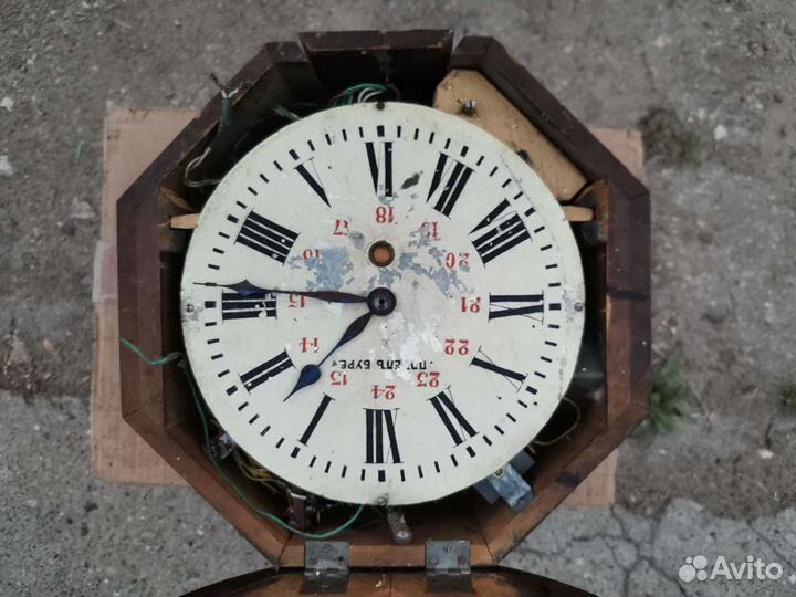 Часы Павел Буре до 1917 г настенные в деревянном к