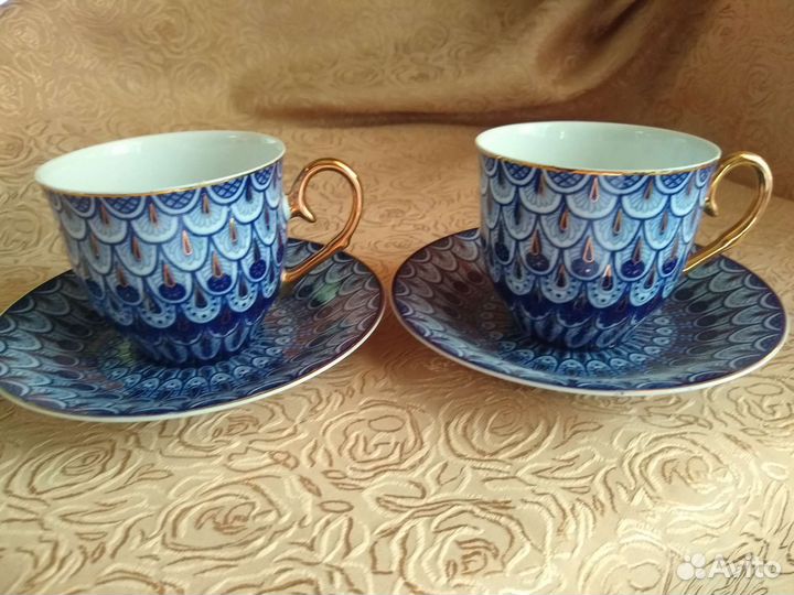 Чашка с блюдцем фарфор