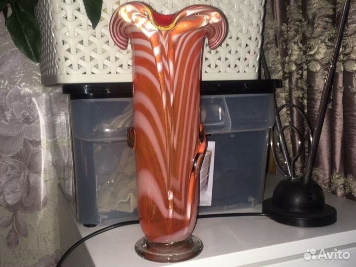 Ваза цветное стекло СССР