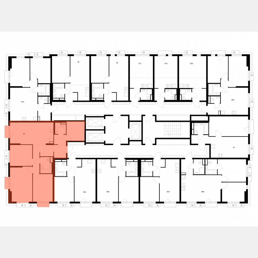 3-к. квартира, 86 м², 2/25 эт.