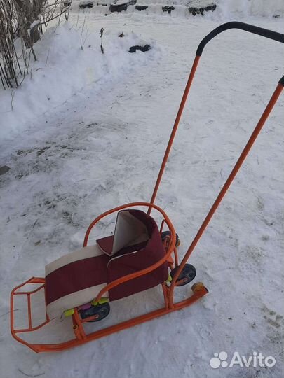 Детские санки с колесами