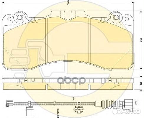 6135059 Колодки тормозные infiniti FX35/37/50 0
