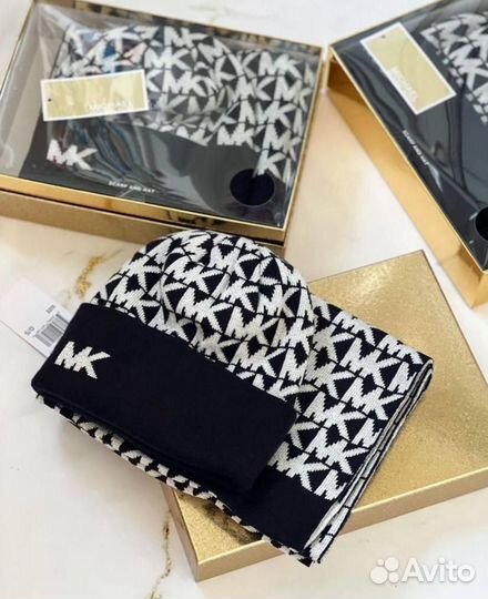 Женский Набор шапка шарф Michael Kors 2в1 оригинал