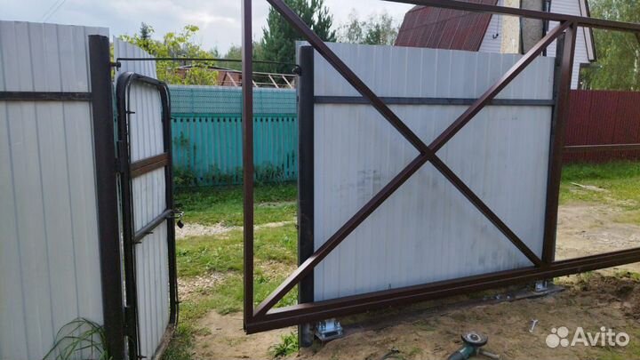 Откатные ворота под ключ с доставкой и установкой