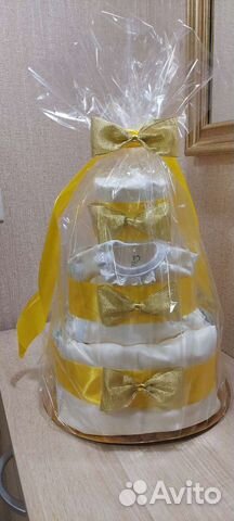 Торт из памперсов/подарок для новорожденного