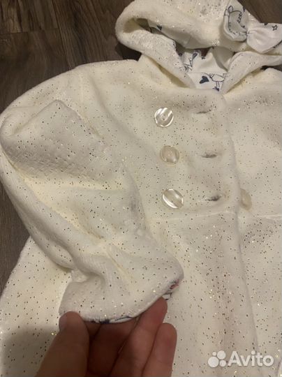 Куртка для девочки 80 размера/ плюшевое пальто