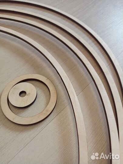 Круги, основа, кольца из фанеры