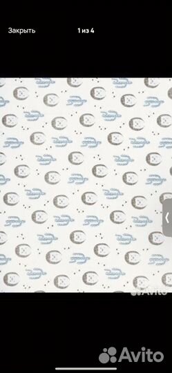 Отрез ткани еж и лунная фантазия -3-3