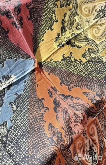 Платок шаль пашмина Etro(Этро) цветные огурцы