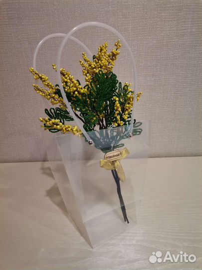 Мимоза из бисера