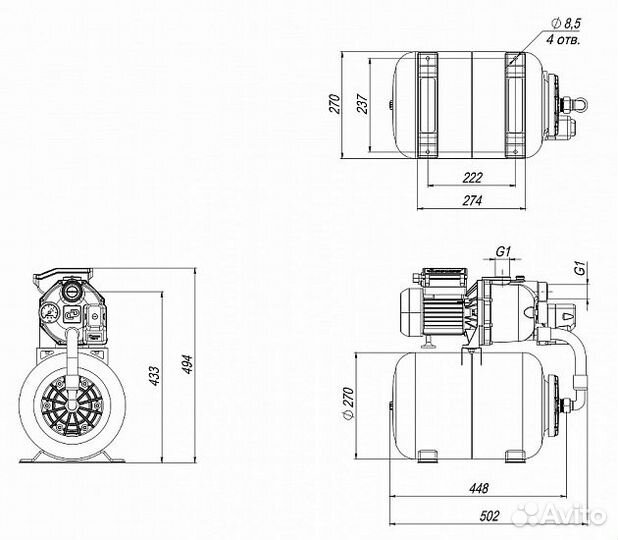 Насосная станция Джилекс джамбо 60/35 Ч-24