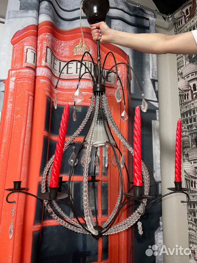 Подвесная люстра со свечами