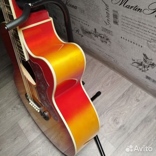 Гитара Gibson J200 Chery электроакустика