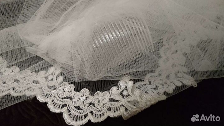 Фата с кружевом