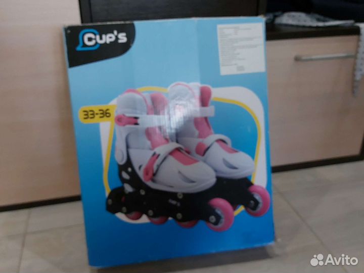 Ролики детские с защитой размер 33-36