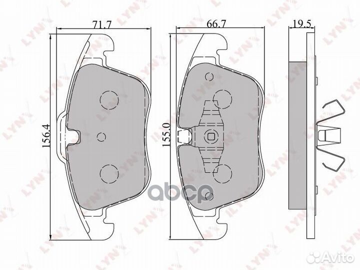 Колодки тормозные дисковые перед BD3004 LYN