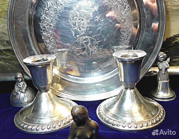 Подсвечники.Серебряные.США.Винтажные