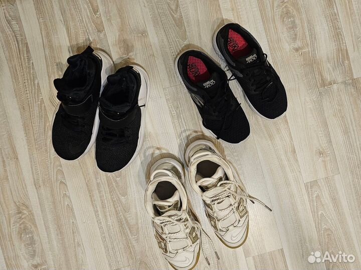 Кроссовки nike air uptempo, nike kwazi, skechers