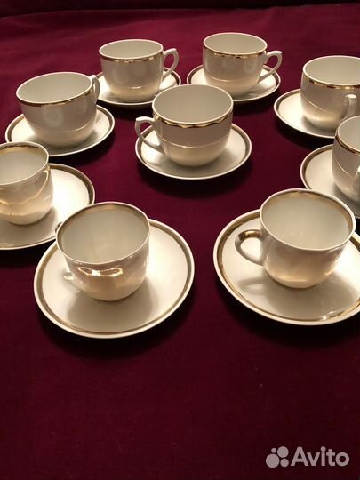 Кофейные чашки СССР Вербилки 65 г/Дулево/ Рига