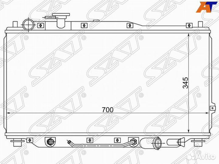 Радиатор охлаждения kia spectra АКПП