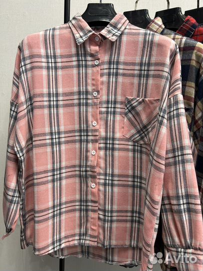 Рубашка в клетку женская