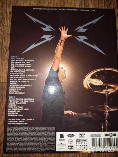 Dvd диск Metallica Quebec Magnetic