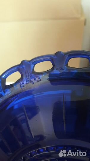 Ваза конфетница цветное стекло СССР. 30-50 г